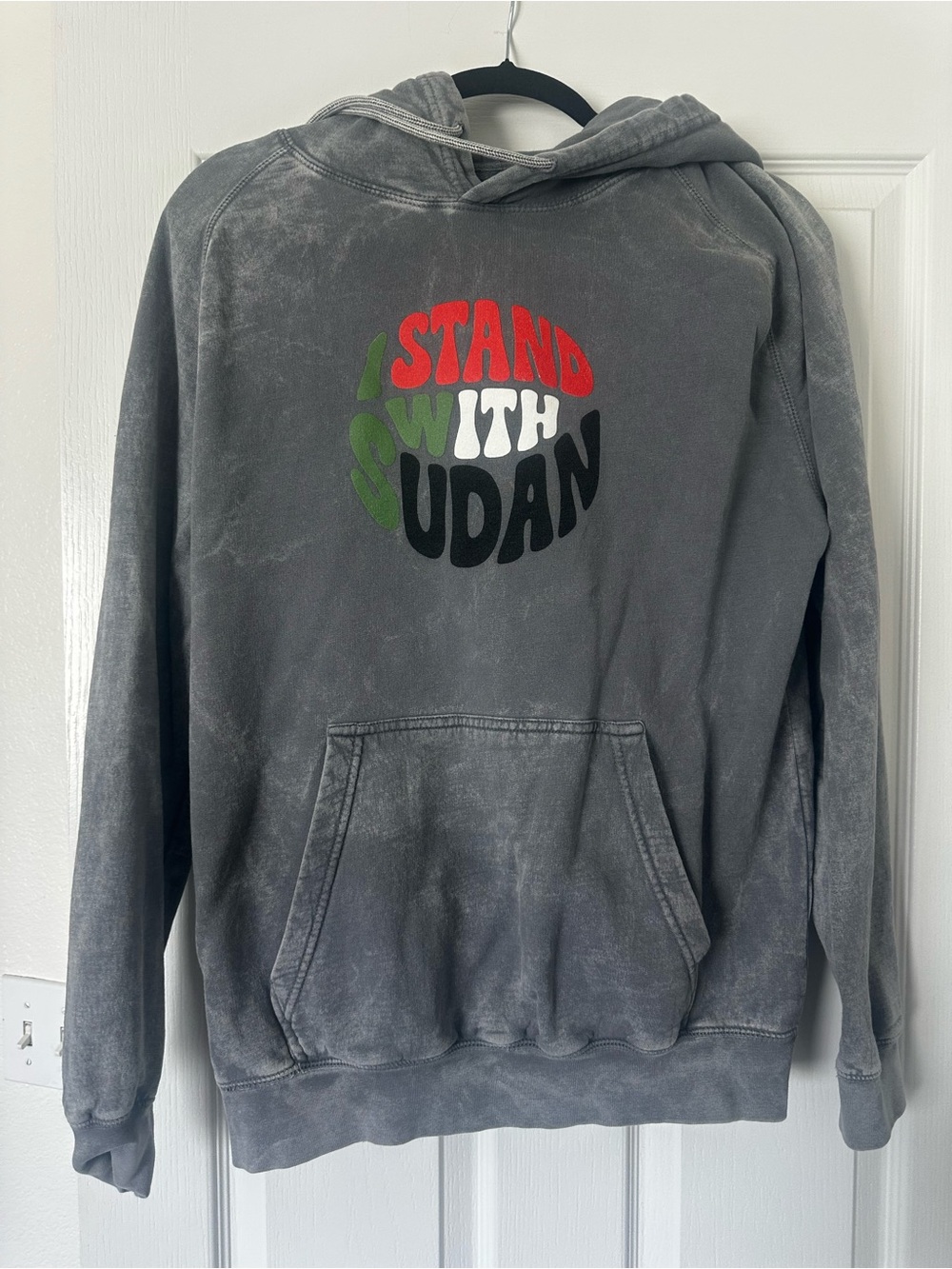 Wear the Peace- Stand With Sudan Graphic Gray Hoodie Sweatshirt